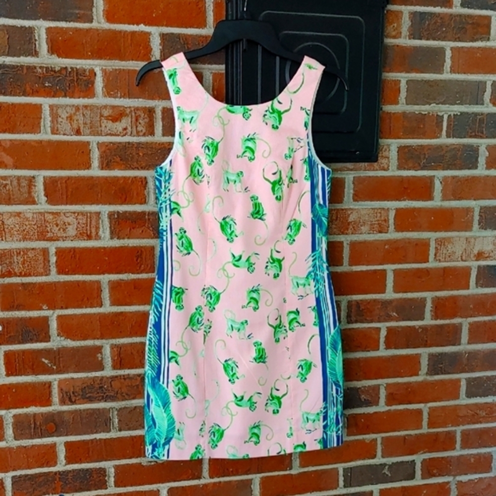 Lilly Pulitzer Monkey Business Mila Shift Dress Size 0 (2271)